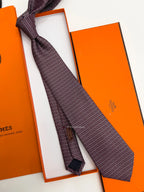 Gravata Hermès Red White