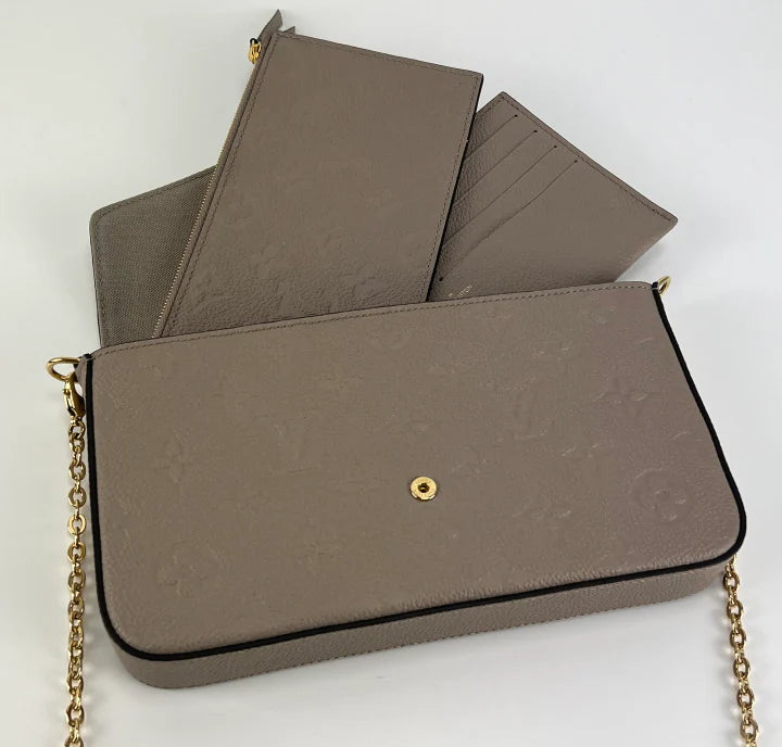 Bolsa Louis Vuitton empreinte pochette felicie in dune