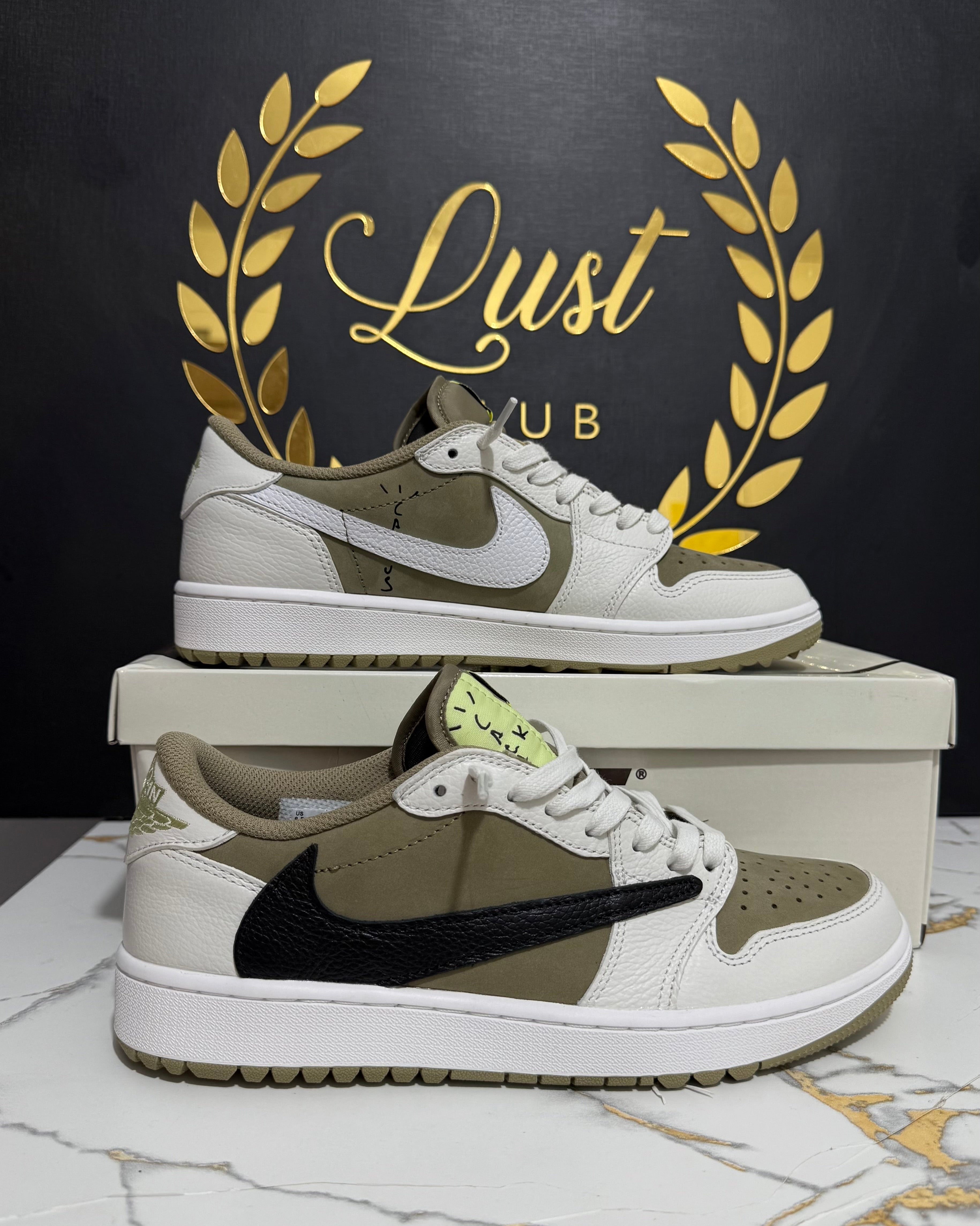 Jordan 1 Retro Low Golf Travis Scott Neutral Olive (PRONTA ENTREGA) Tamanho  41