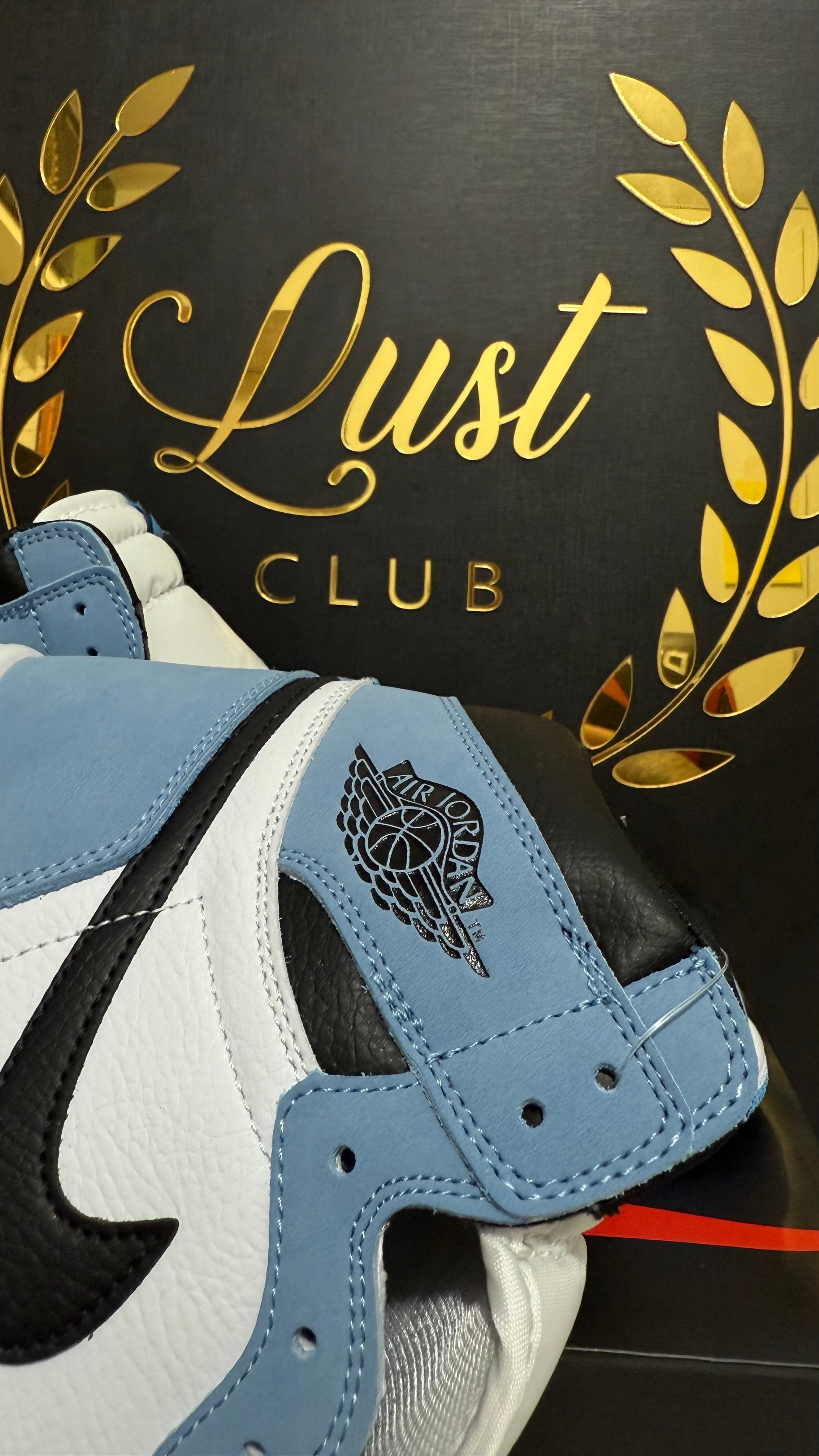 Jordan 1 Retro High White University Blue Black (PRONTA ENTREGA) Tamanho 41