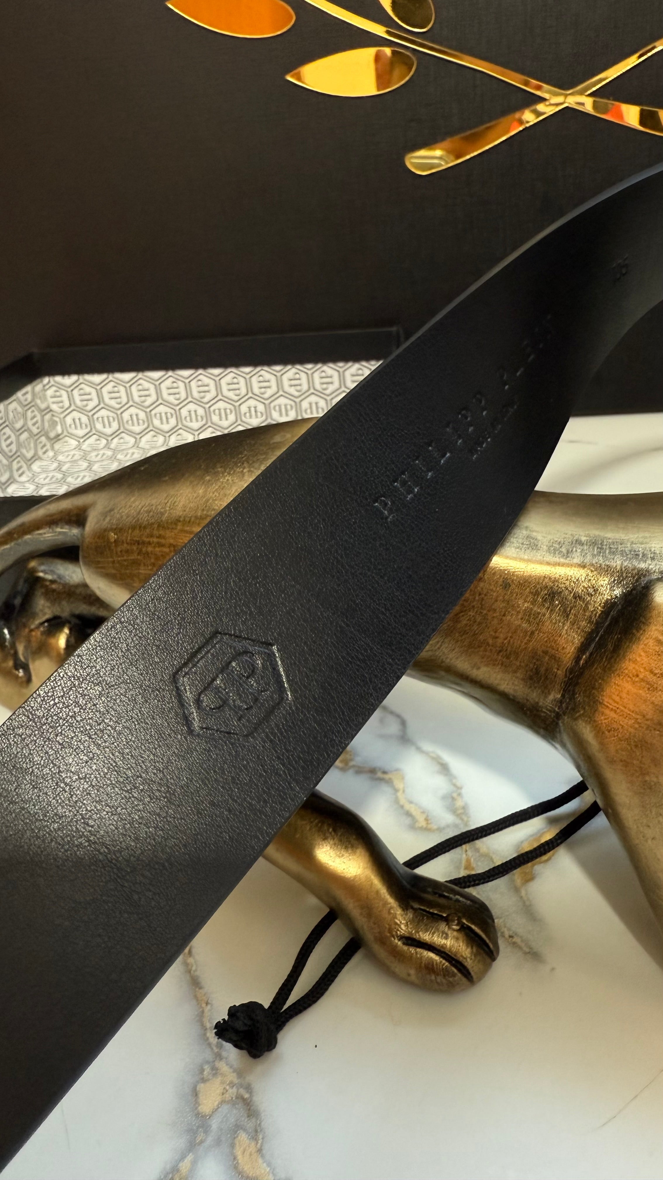 Cinto Philipp Plein Black Gold (PRONTA ENTREGA) Tamanho 105