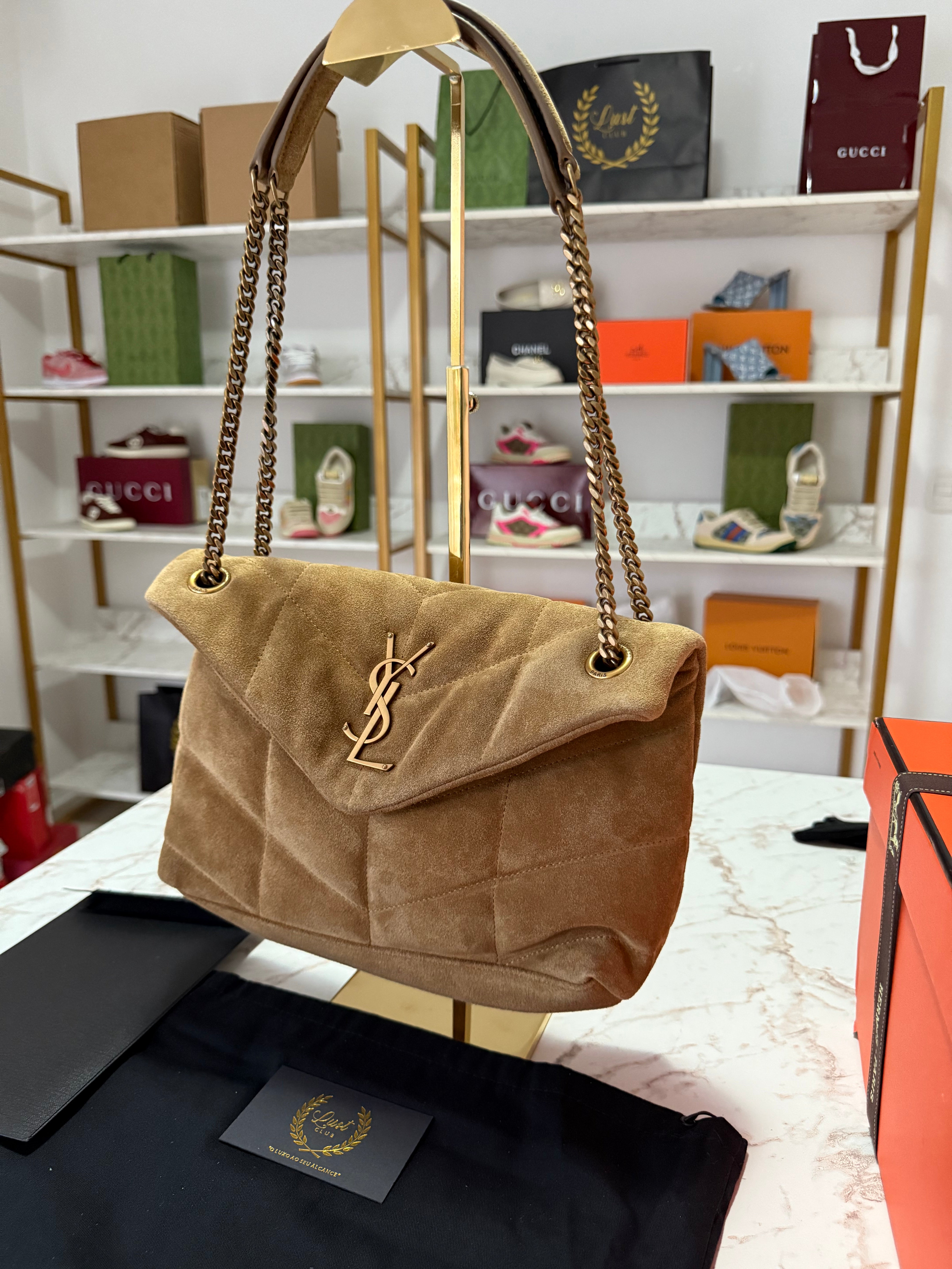 Bolsa Puffer Suede