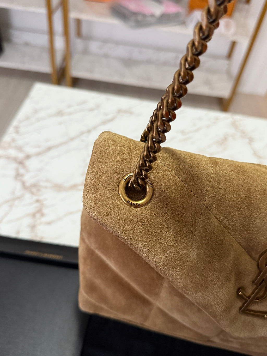 Bolsa Puffer Suede