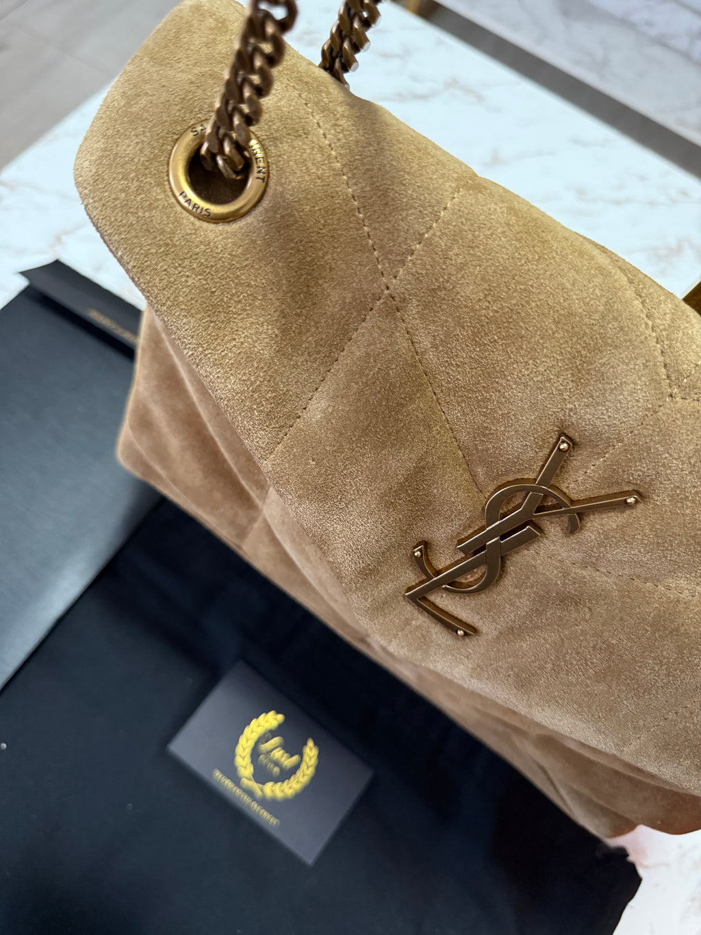 Bolsa Puffer Suede