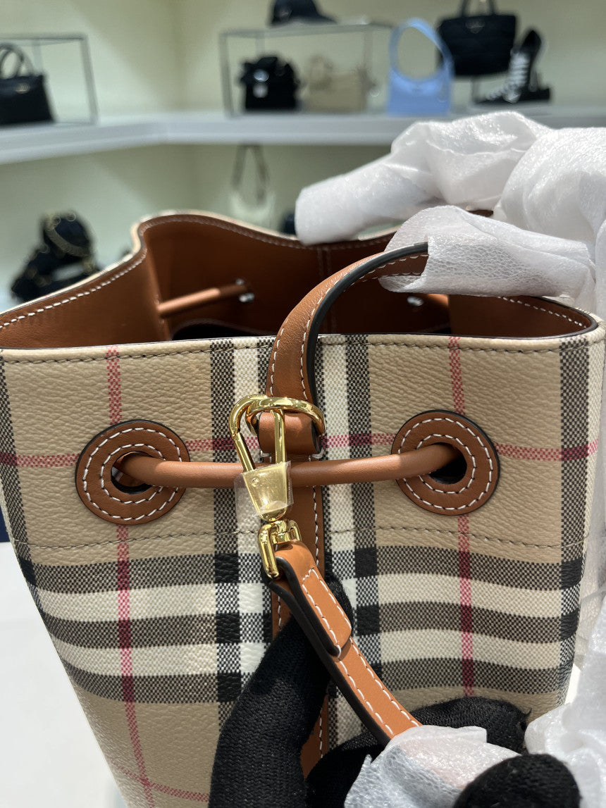 Burberry Small TB Bucket Vintage Check Handbag