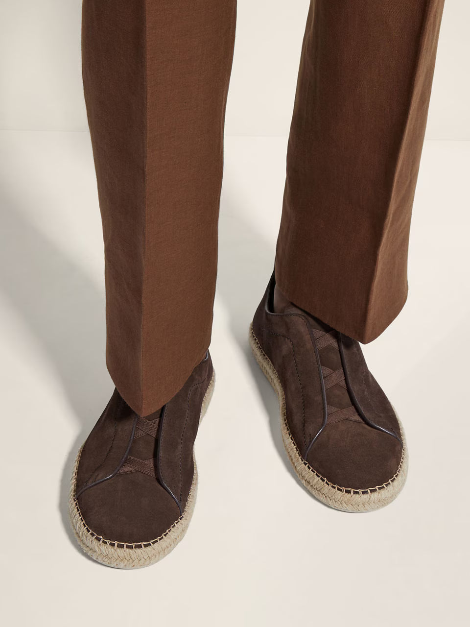 ZEGNA Triple Stitch™ Castanho-escuras em Camurça
