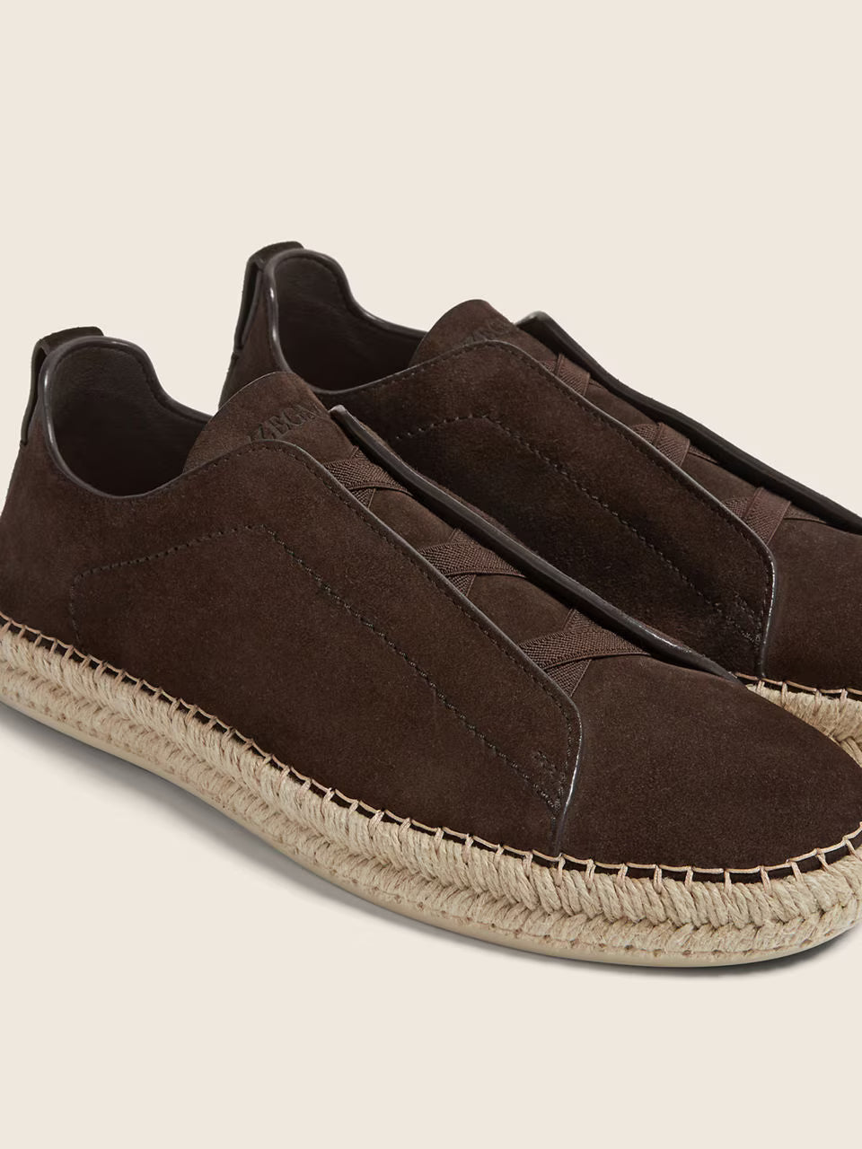 ZEGNA Triple Stitch™ Castanho-escuras em Camurça