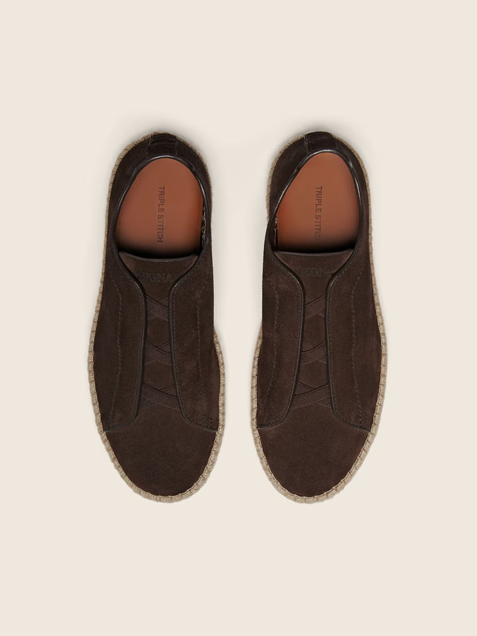 ZEGNA Triple Stitch™ Castanho-escuras em Camurça