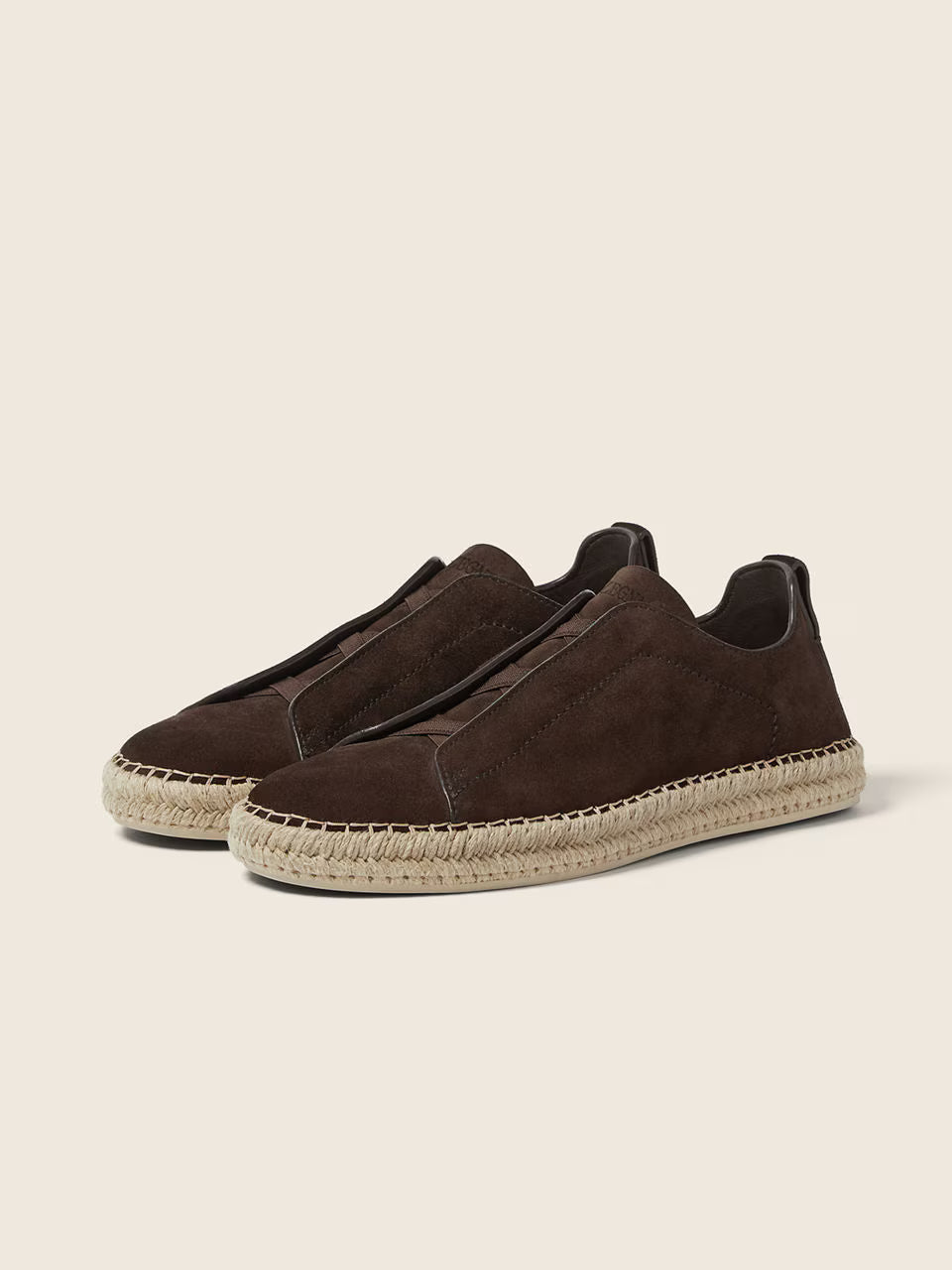 ZEGNA Triple Stitch™ Castanho-escuras em Camurça