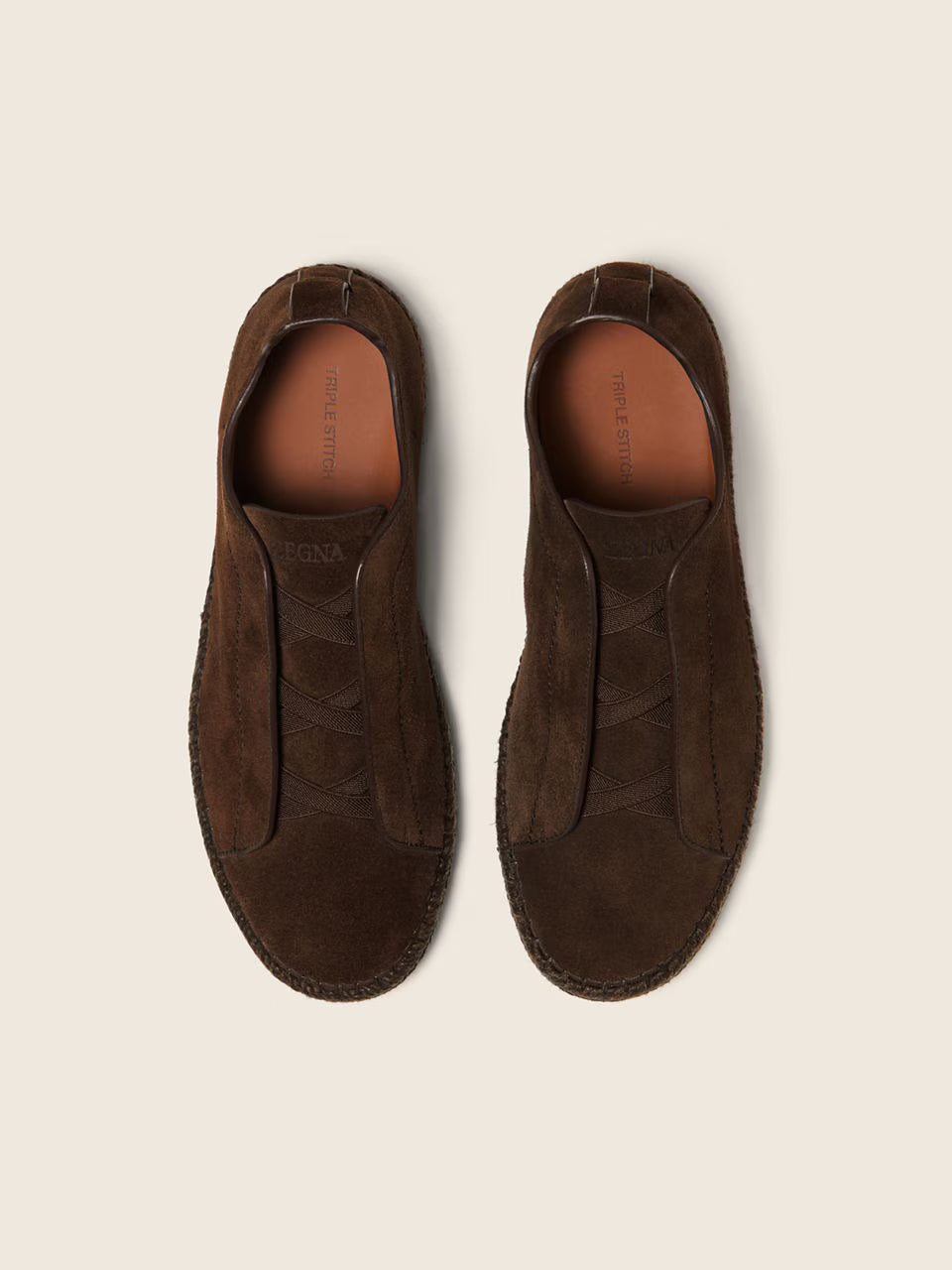 ZEGNA Triple Stitch™ Castanho-escuras em Camurça