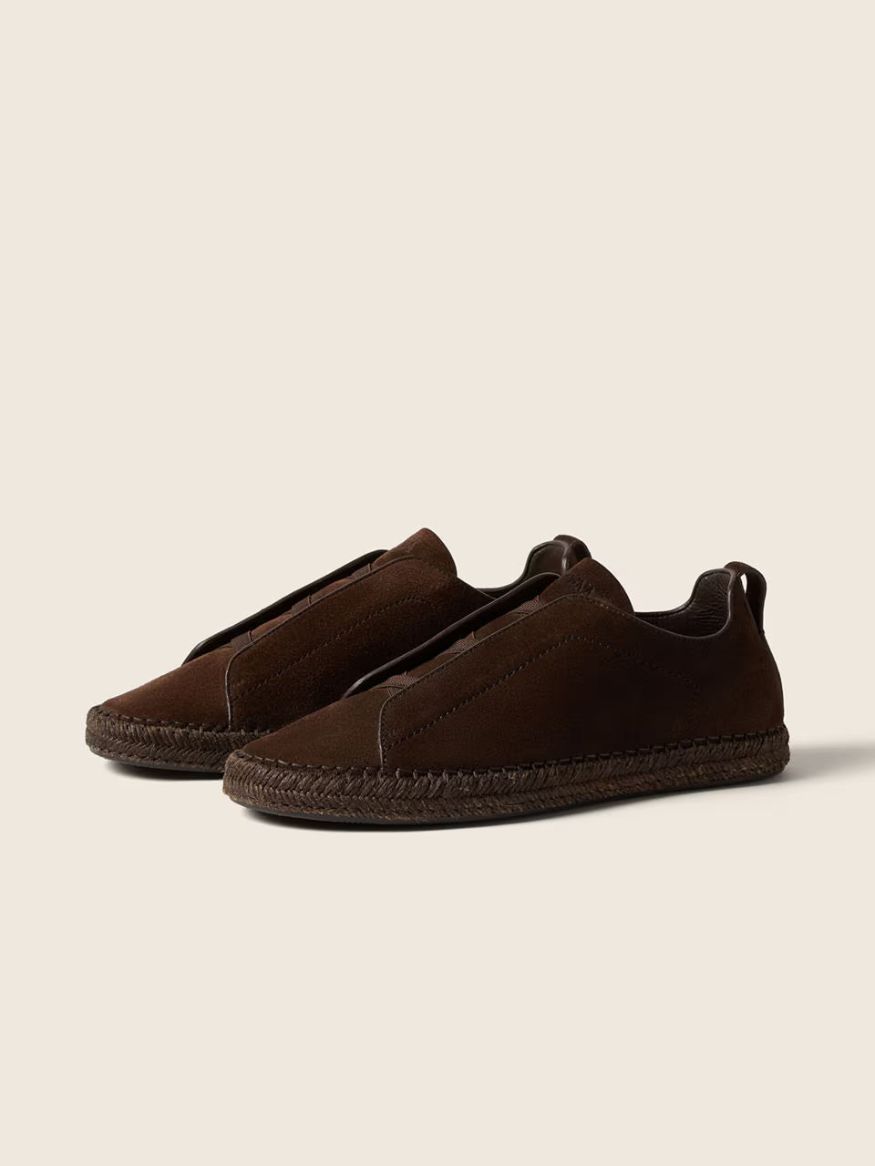 ZEGNA Triple Stitch™ Castanho-escuras em Camurça