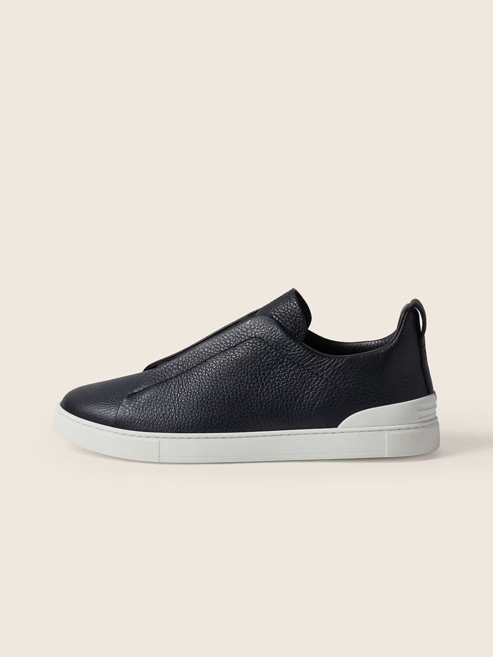 Tênis Zegna Zegna Vintage Triple Stitch Leather Black Texture