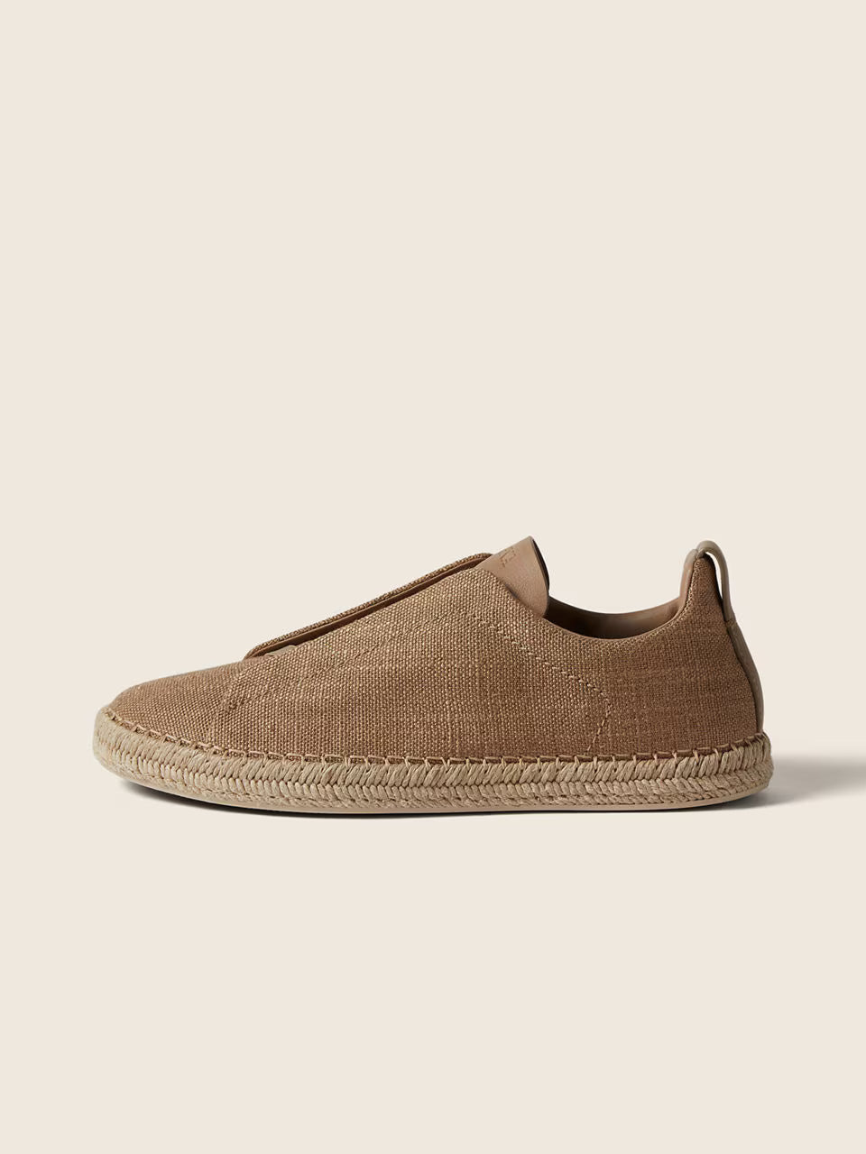ZEGNA Triple Stitch™ Beges em Mistura de Linho e Pele