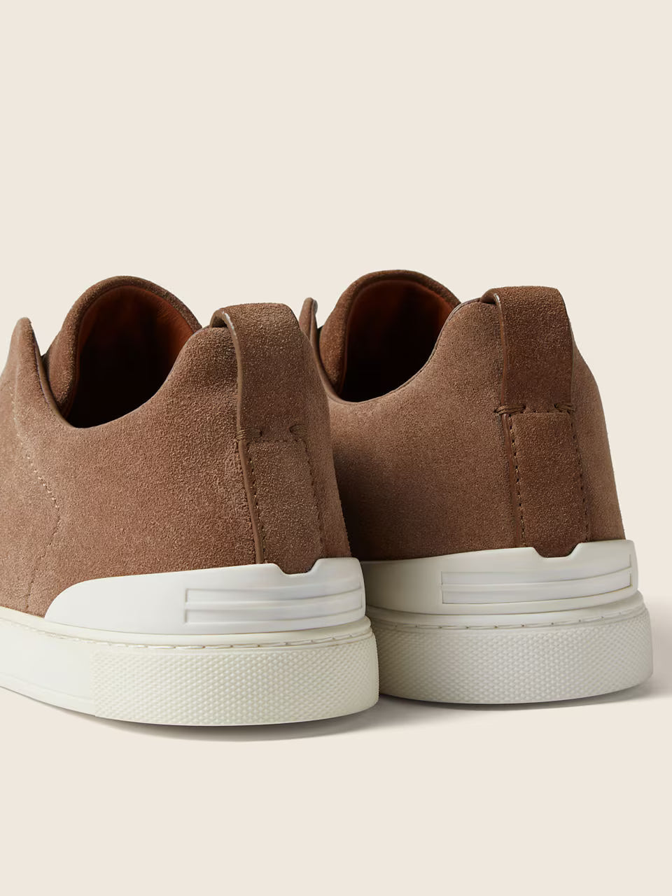 ZEGNA Triple Stitch™ Bege-escuras em Camurça