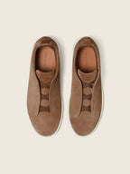 ZEGNA Triple Stitch™ Bege-escuras em Camurça