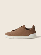 ZEGNA Triple Stitch™ Bege-escuras em Camurça