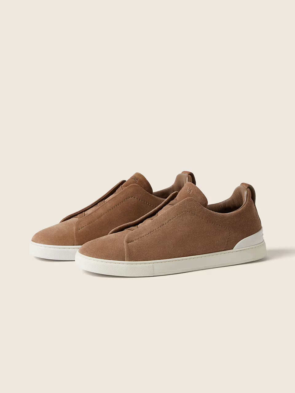ZEGNA Triple Stitch™ Bege-escuras em Camurça