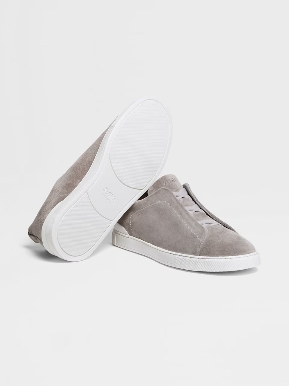 ZEGNA Triple Stitch™ no Tom Cinzento Mesclado em Camurça