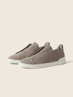 ZEGNA Triple Stitch™ no Tom Cinzento Mesclado em Camurça