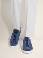 ZEGNA Triple Stitch™ no Tom Azul-acinzentado em Camurça