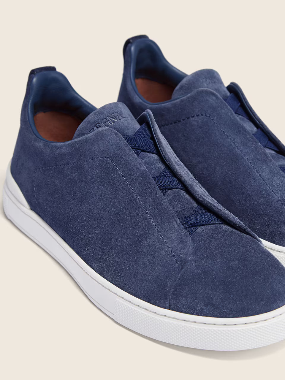 ZEGNA Triple Stitch™ no Tom Azul-acinzentado em Camurça