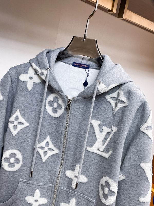 JAQUETA Louis Vuitton Contrast Appliqué Monogram Zip-Up Hoodie