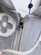 JAQUETA Louis Vuitton Contrast Appliqué Monogram Zip-Up Hoodie