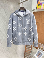 JAQUETA Louis Vuitton Contrast Appliqué Monogram Zip-Up Hoodie