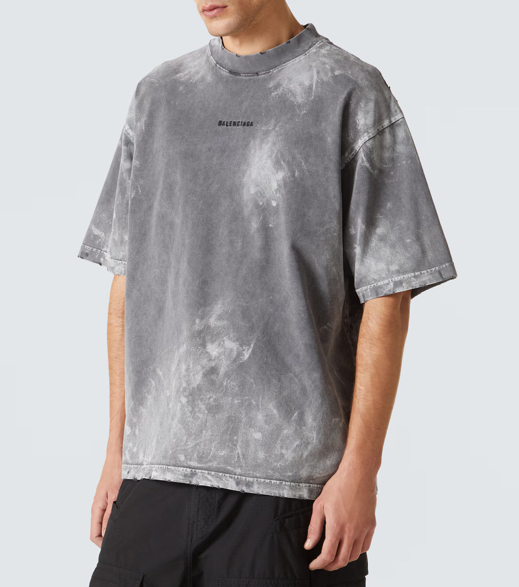 Camiseta Balenciaga Logo Grey