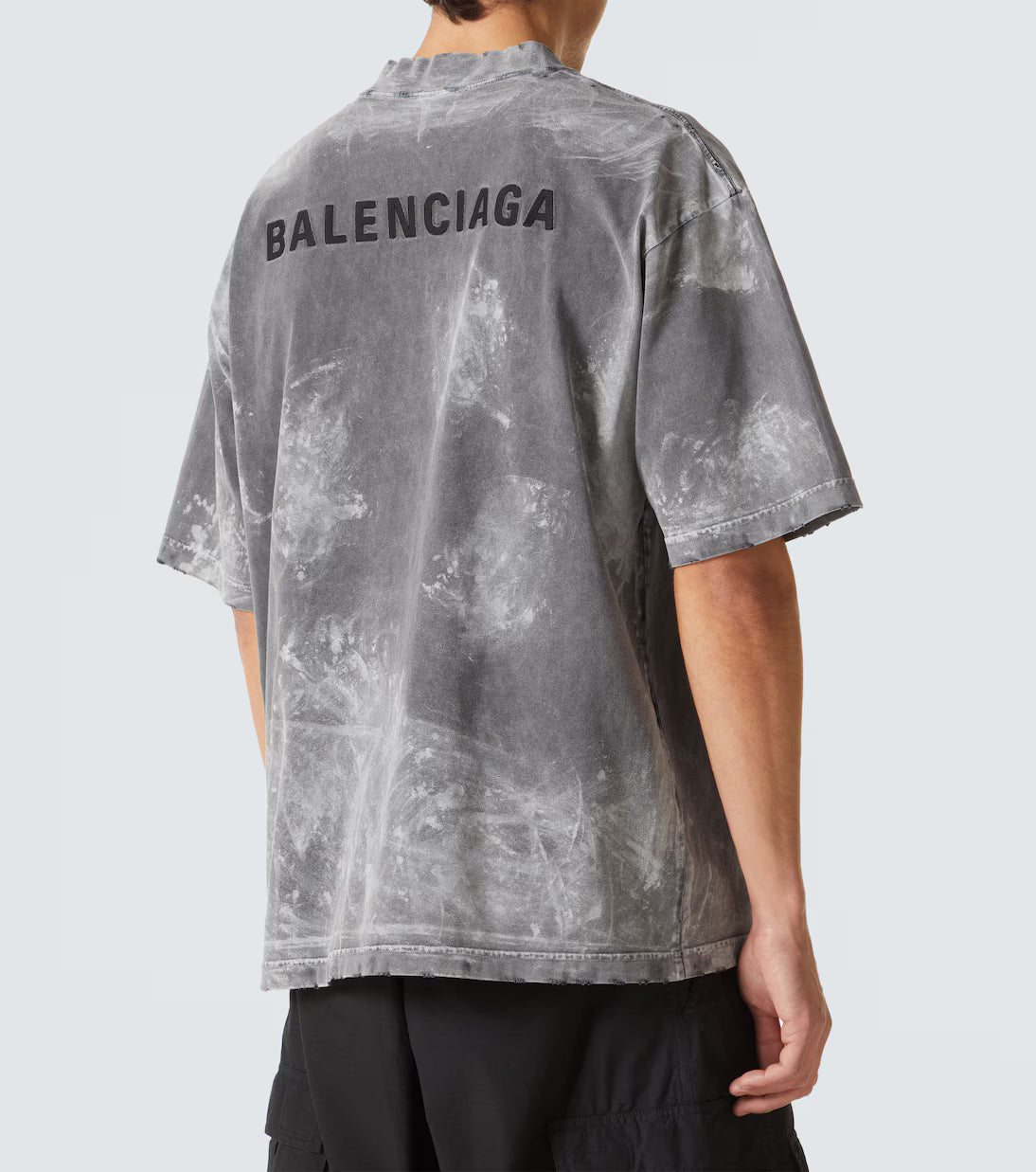 Camiseta Balenciaga Logo Grey