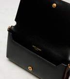 Saint Laurent Cassandre Leather Phone Pouch