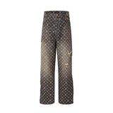 Calça Louis Vuitton Monogram Jeans Cinza
