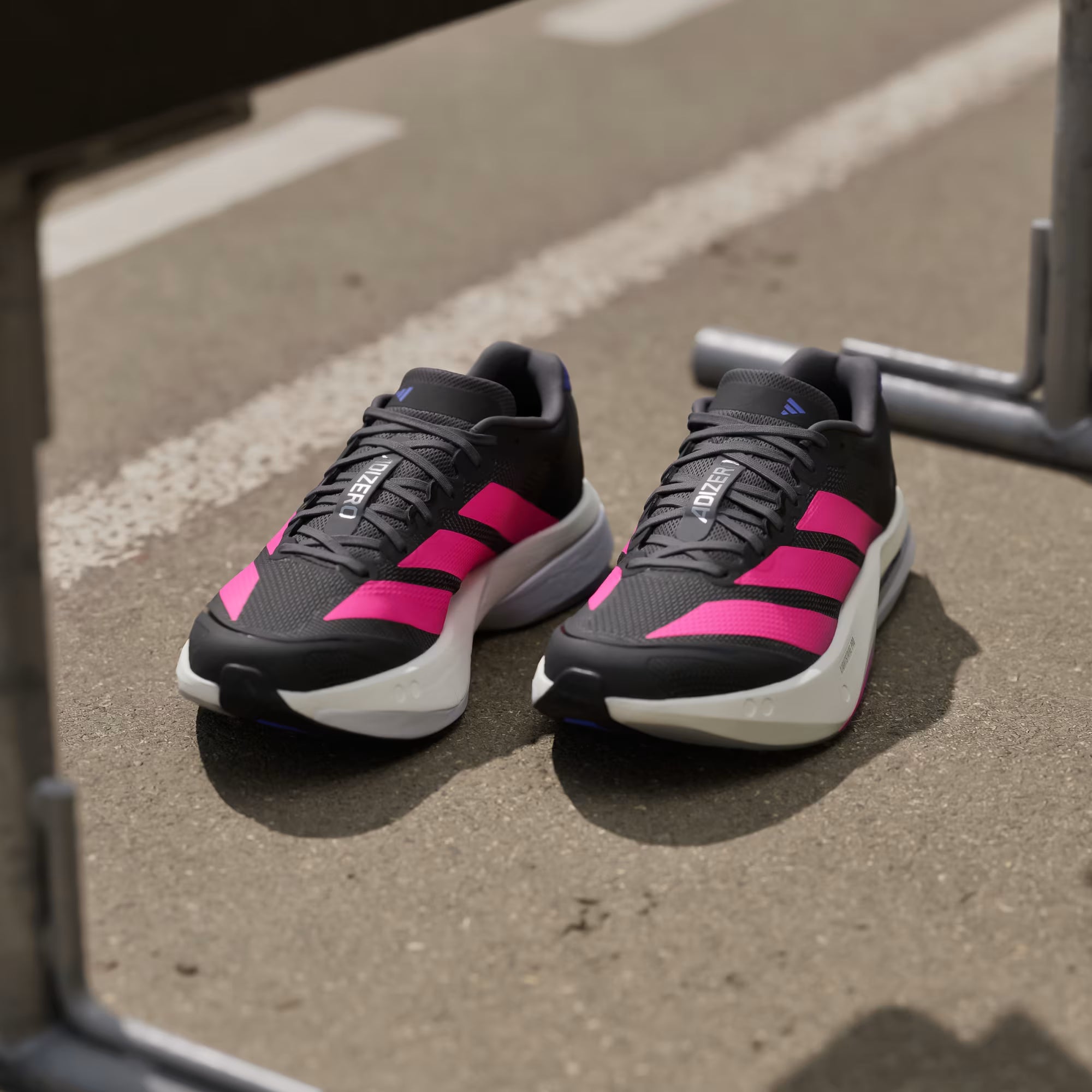Tênis Adidas Adizero Boston 13 Black / Lucid Pink / Cobalt Blue