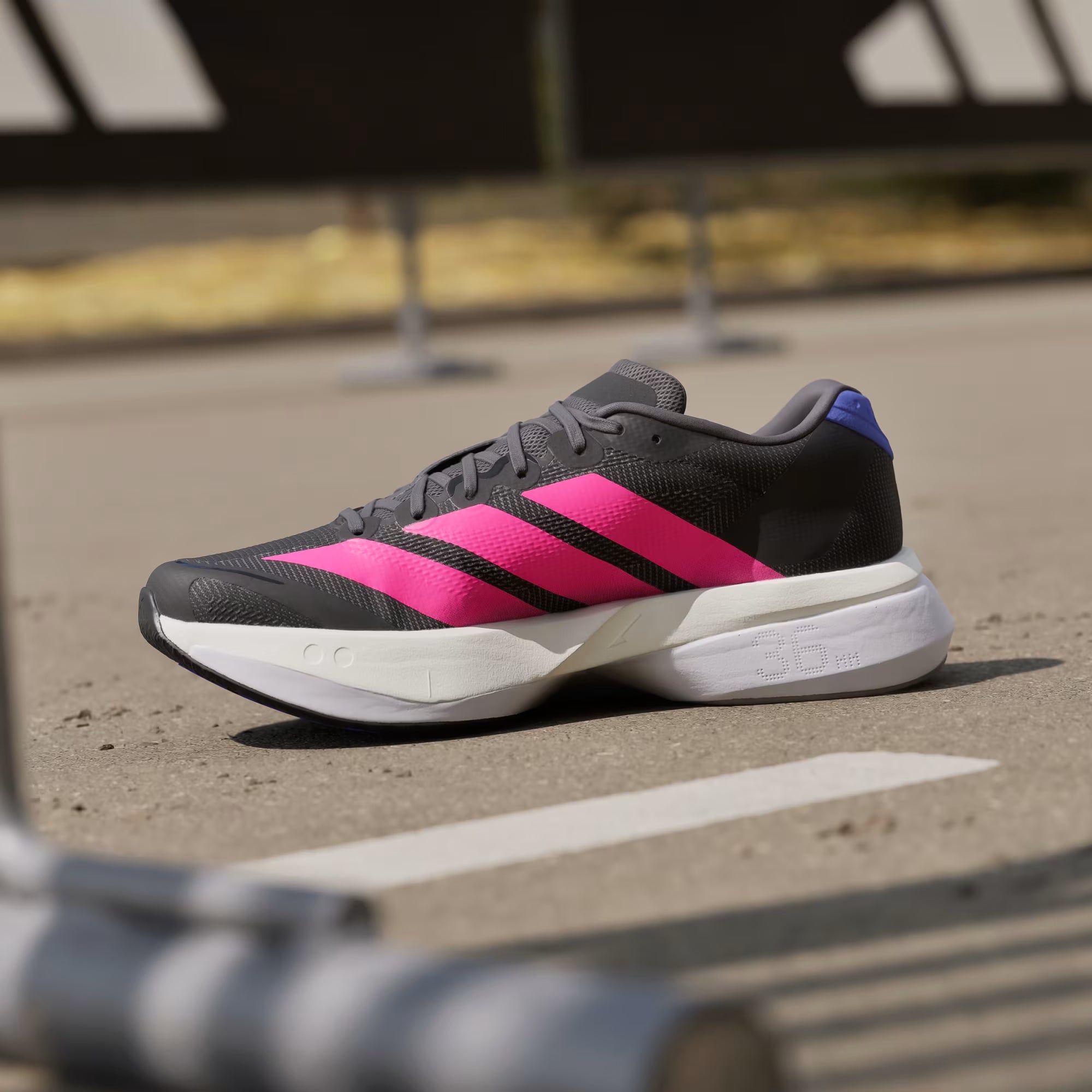 Tênis Adidas Adizero Boston 13 Black / Lucid Pink / Cobalt Blue