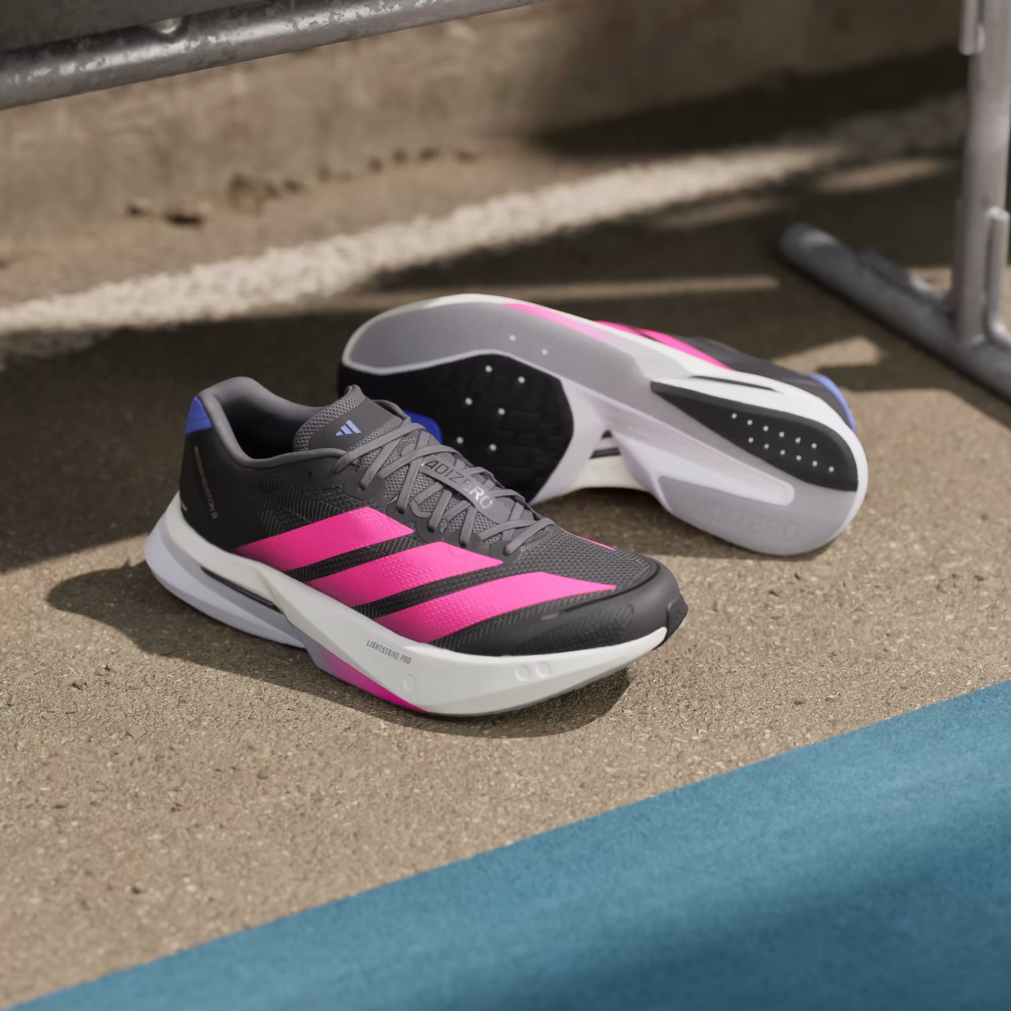 Tênis Adidas Adizero Boston 13 Black / Lucid Pink / Cobalt Blue