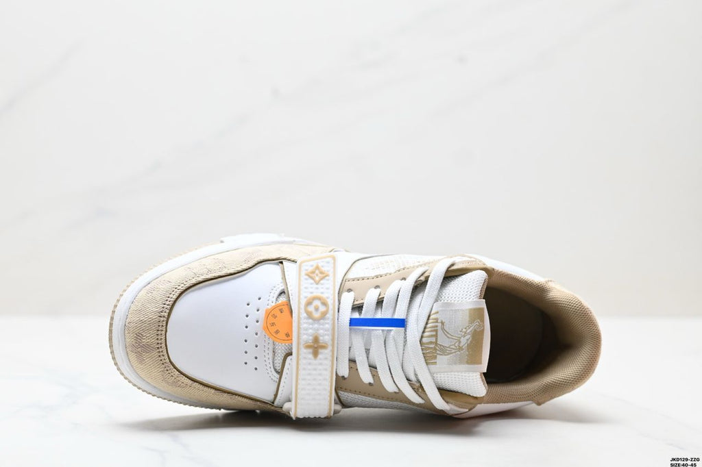 Lv Trainer Beige White Monogram