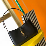 Yves Saint Laurent Mini Le 5 to 7 Leather Black