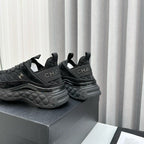 Chanel Suede Calfskin Mixed Fibers CC Black