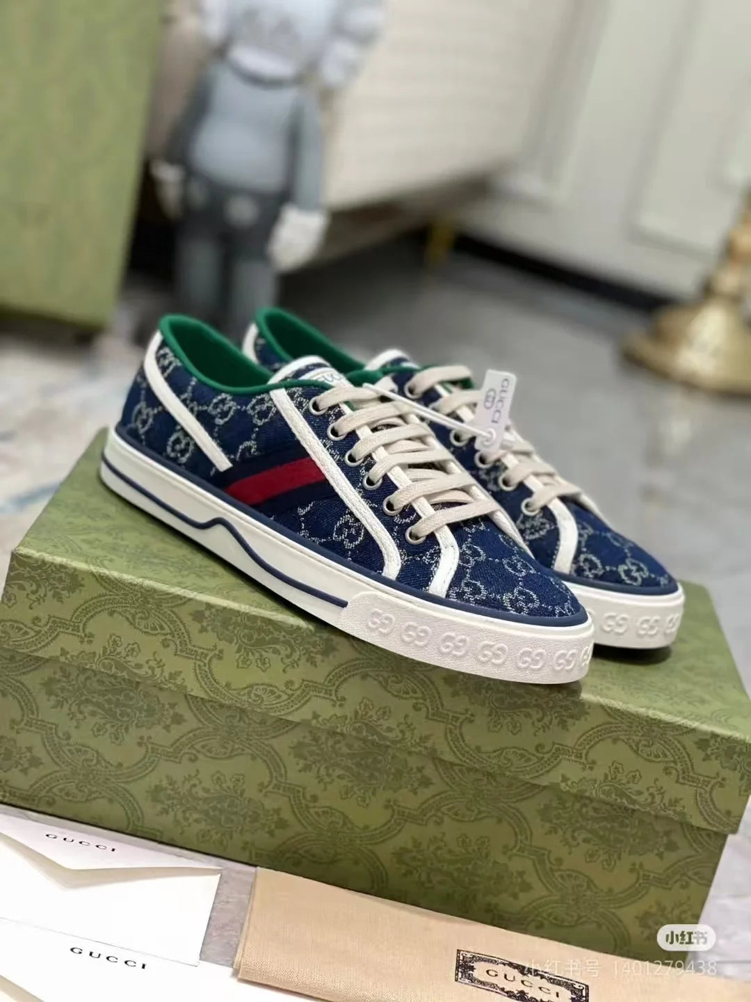 Gucci Tênis 1977 GG Blue