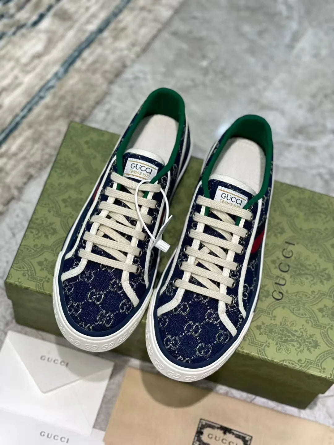 Gucci Tênis 1977 GG Blue