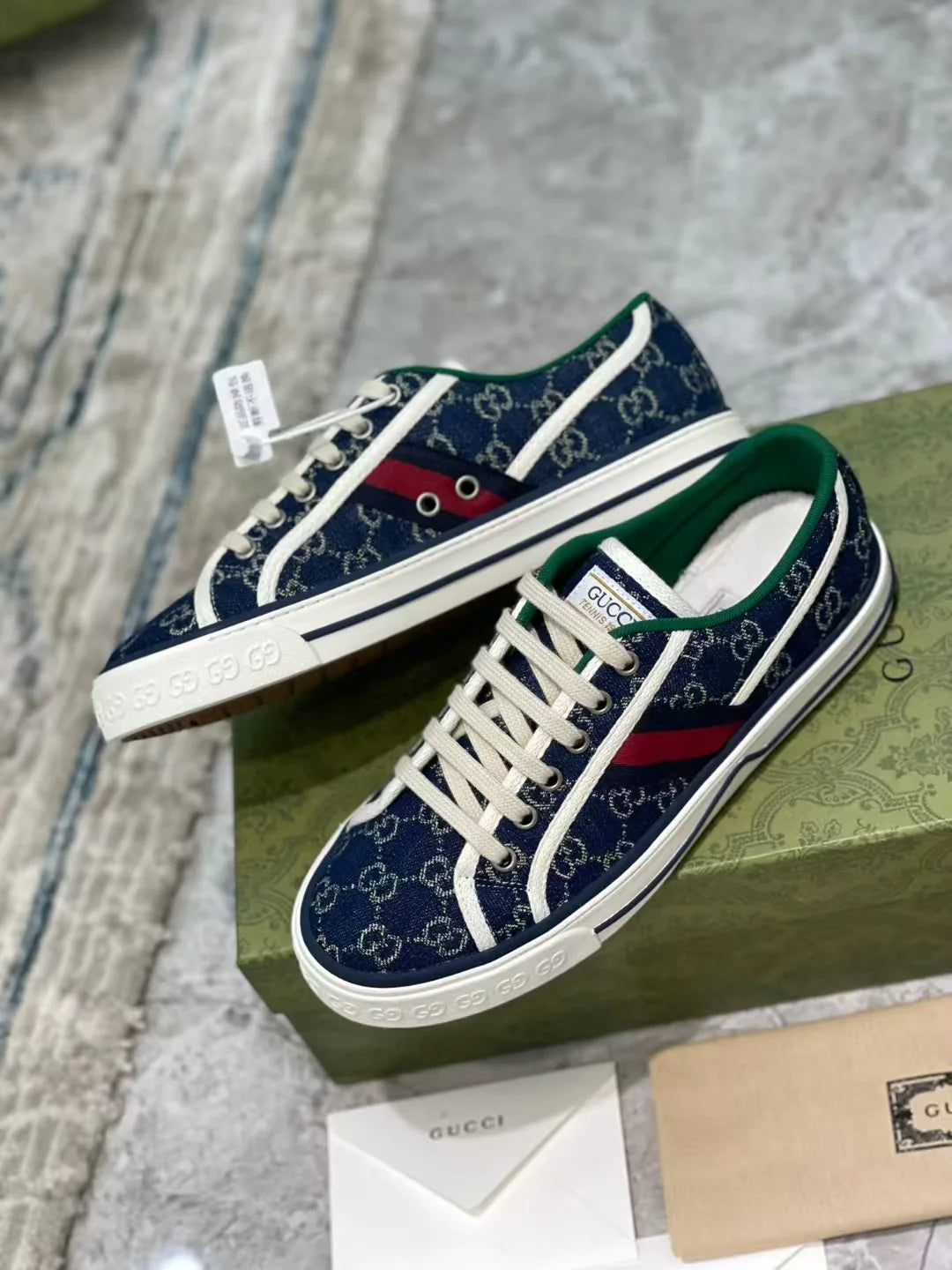 Gucci Tênis 1977 GG Blue