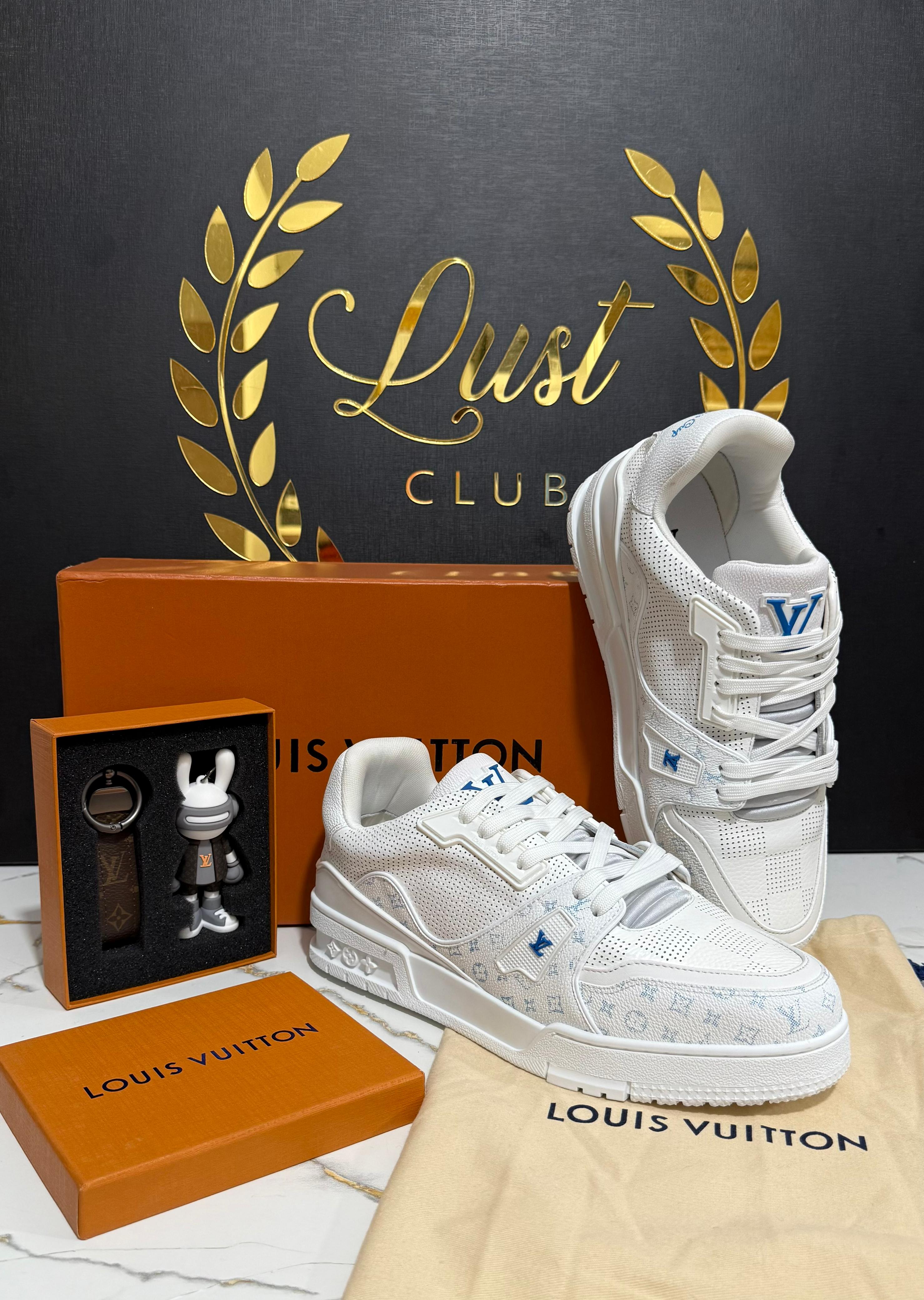 Tenis LV Trainer White Blue Monogram