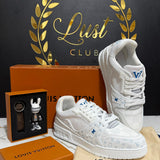 Tenis LV Trainer White Blue Monogram
