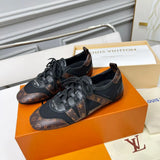 Louis Vuitton Sneakerina Women's Lace-Up Shoe in Black and Brown Monogram