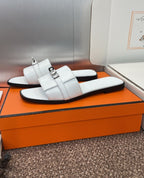 Hermes Gabriel Sandal Noir White