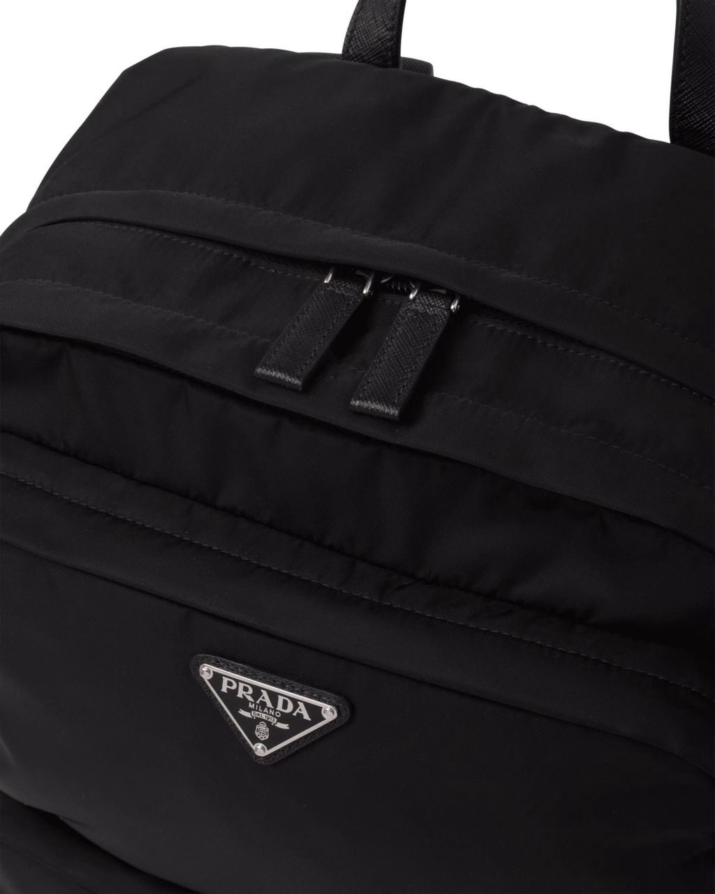 MOCHILA Prada  Black Re-nylon And Saffiano Leather Backpack