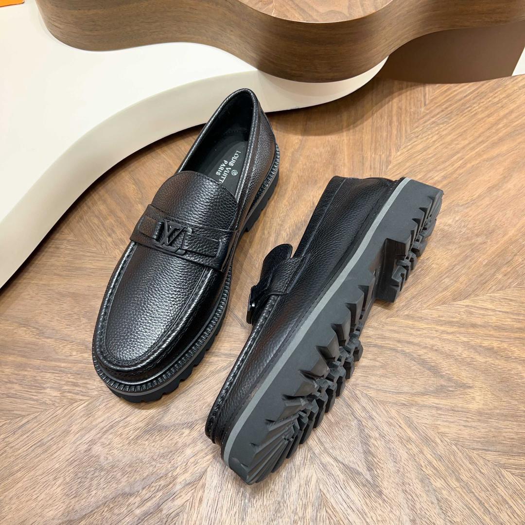 Mocassim Louis Vuitton Couro Black