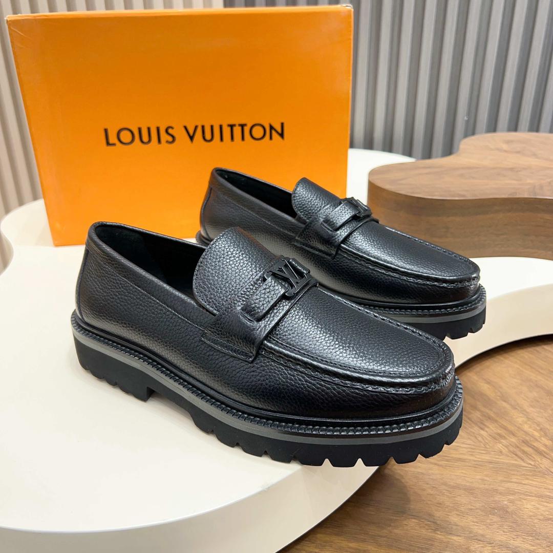Mocassim Louis Vuitton Couro Black