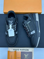 Tenis Louis Vuitton Trainer Low Black Grey (Pronta Entrega) Tamanho 40