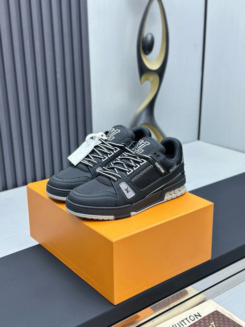 Tenis Louis Vuitton Trainer Low Black Grey (Pronta Entrega) Tamanho 40